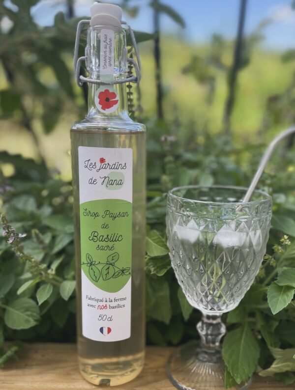 Sirop de basilic sacré artisanal