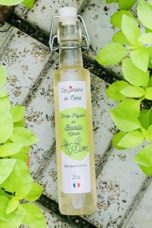 Sirop de basilic citron artisanal